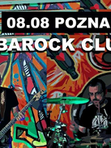 Concert poster: date of the event and name of the club on colourful pictures of two musicians.