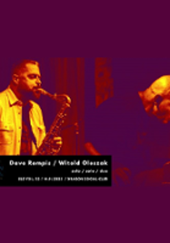 Separate photos of two musicians: one playing the saxophone, another playing the piano.