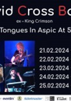 Concert poster: five separate photos of band members and information about the event.