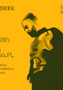 Concert poster in yellow and black colours.