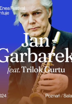 Concert poster: photo of Jan Garbarek and information about the event.