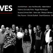 Concert poster: black and white photo of the performers and information about the event.