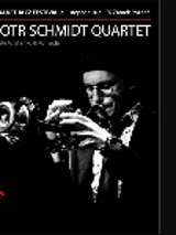Picture of the musician playing on the trumpet on a black background
