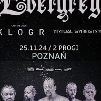 Black and white concert poster with photo of five men and information about the event.