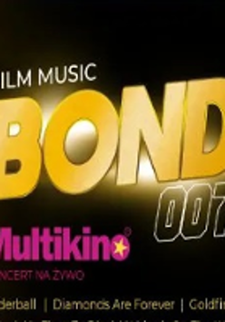 Concert poster in black, golden and violet colours with title of the concert and information about the event.
