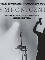 Black and white concert poster with information about the event.