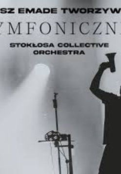 Black and white concert poster with information about the event.