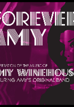 Concert poster: white inscriptions (information about the concert) on violet background