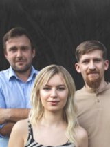 Picture of the band - two men and a woman