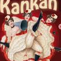 Concert poster: a picture of a woman dancing cancan.