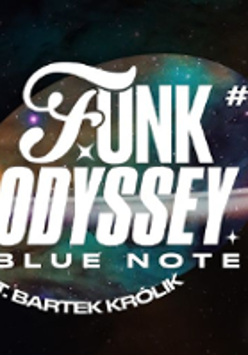 Concert poster with the title of the event. Planet with a ring as background.
