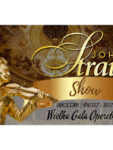 Concert poster in golden colours.