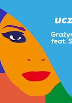 Concert poster: colourful drawing of Grażyna Łobaszewska