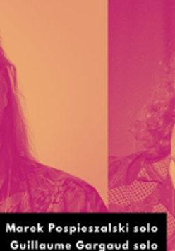 Part of photos of two men in orange and claret colours.