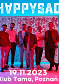 Concert poster with photo of the band and information about the band.