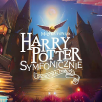 Concert poster: picture of Hogwarts buildings, an owl and the title of the concert.