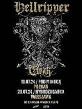 Black and white concert poster with information about the event.