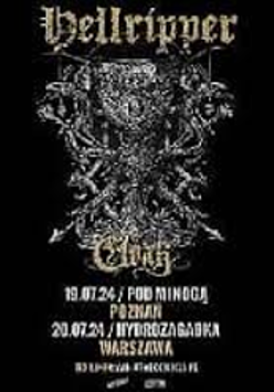 Black and white concert poster with information about the event.