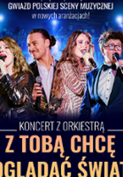 Concert poster: photo of performers and information about the event.