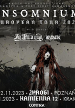 Black and white concert poster with information about the event.