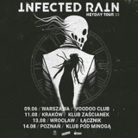 Black and white poster of the band's tour.