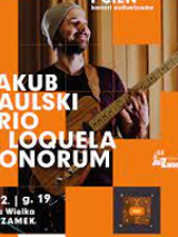 Poster with photo of a man with guitar and information about the event.