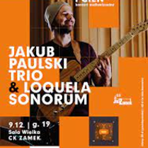 Poster with photo of a man with guitar and information about the event.