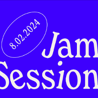 Event poster in blue colours