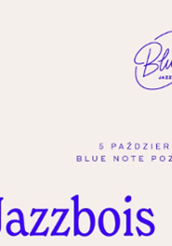 Blue and white concert poster with information about the event.