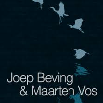 Concert poster: silhouettes of three birds in flight against a dark background, at the bottom of the image the inscription "Joep Beving & Maarten Vos".