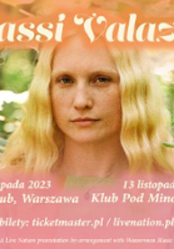 Concert poster: photo of a young woman and information about the event.