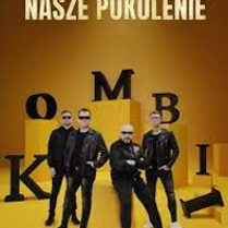 Concert poster: photo of Kombii band and the band name in a backgound.