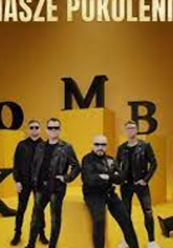 Concert poster: photo of Kombii band and the band name in a backgound.