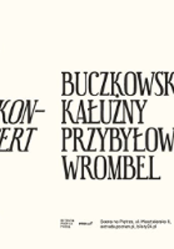 Concert poster: surnames of the performers.