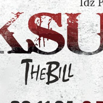 The bands' names on white background.