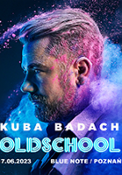Concert poster with photo of Kuba Badach.