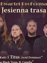 Concert poster: photo of the band and information about the event.