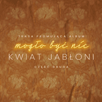 Concert poster - yellow text on light brown background