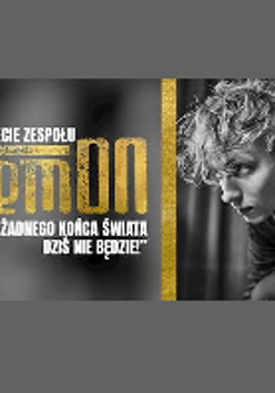 Concert poster: black and white photo of the band leader and the title of the concert