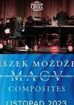 Concert poster: photo of the musicians on stage and the title of the concert tour.