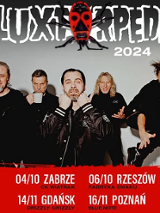 Concert poster: photo of the band and information about the concert tour.