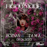 Concert poster: face of a woman among flowers; at the bottom and top of the poster information about the event.