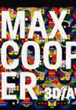 Concert poster: name of the performer on colourful background.