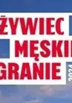 Event poster: red text (the title of the event) on white and blue background.