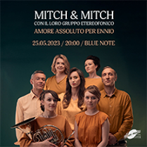 Photo of the band with information about the event.