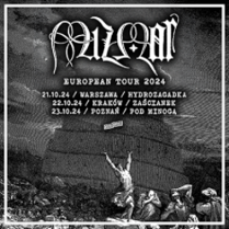 Black and white concert poster with information about the event.