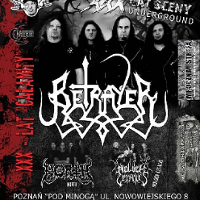 Black and white poster with photo of the performers and information about the event.