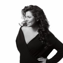 Black and white photo of Monika Borzym.