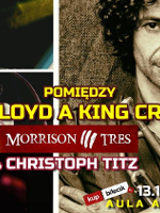 Concert poster with information about the event and photos of the artists.