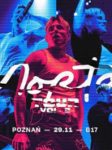 Concert poster with Mortal's photo and information about the event.